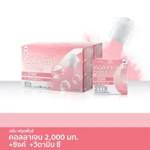 Fresh Doze เฟรชโดส เพรสแอนด์เชค กลิ่นฟรุ๊ตพั้นช์คอลลาเจน 2000 มก. 3.5g Pack 30 ชิ้น
