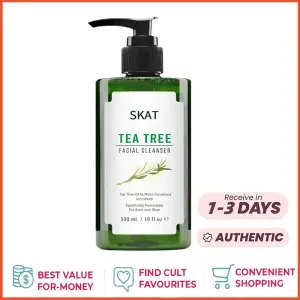 SKAT  Tea Tree Facial Cleanser 300ml เจลล้างหน้าทีทรี  สูตรอ่อนโยน สำหรับคนเป็นสิว และผิวแพ้ง่าย