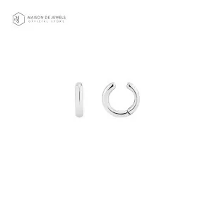 Maison de Jewels - Clip-On Plain Huggie Earring ต่างหูคลิปไม่จำเป็นต้องเจาะ โรสโกลด์ ทอง ต่างหูเงิน